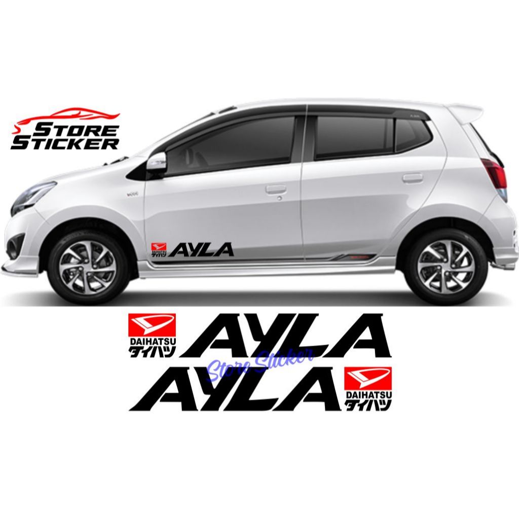 Stiker mobil daihatsu ayla stiker cutting mobil body samping keren