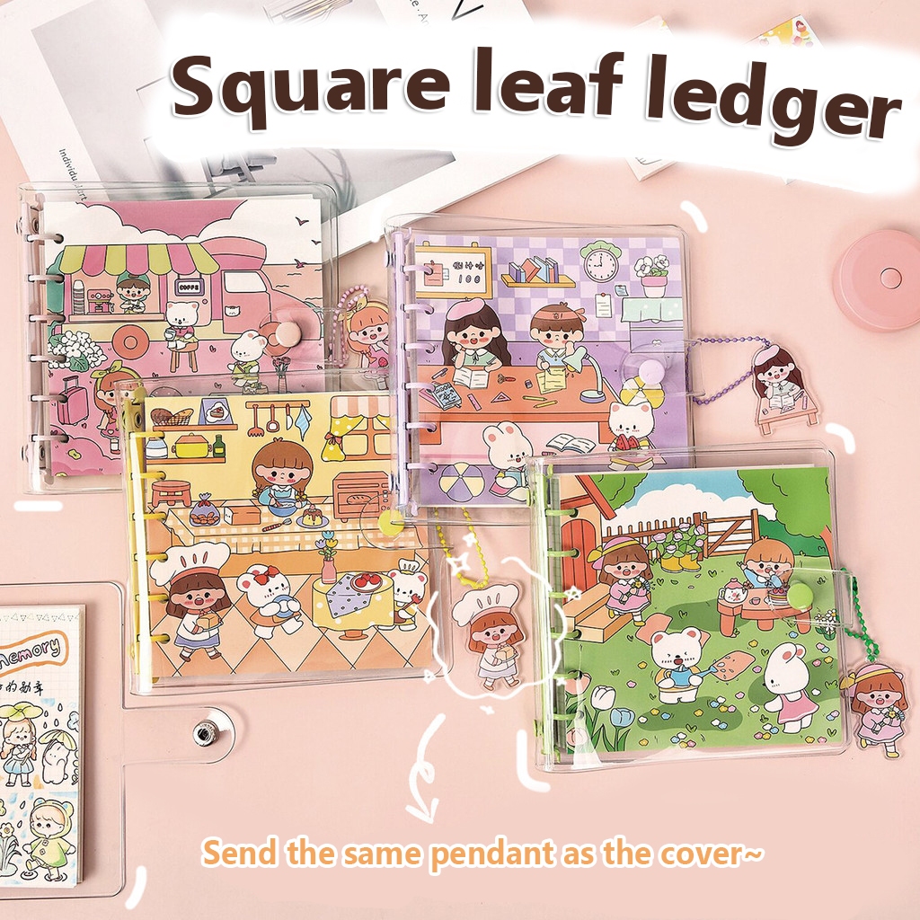 

Buku catatan berikat cincin berbentuk persegi, buku harian, buku catatan, buku catatan siswa, buku agenda siswa