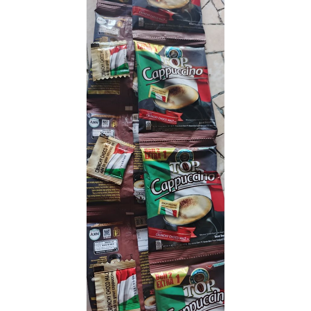 

Top coffee capuccino per renceng isi 15 sachet