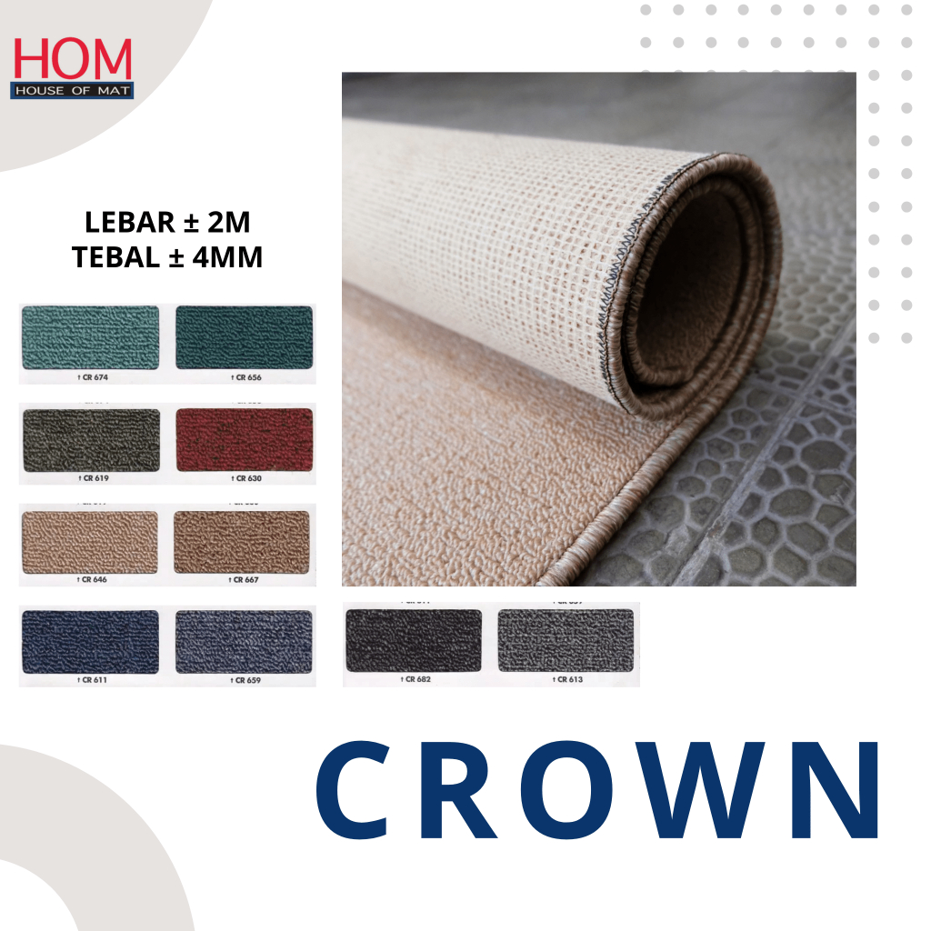 CROWN / Karpet Lantai Meteran / Karpet Kantor Hotel Mushola Sekolah