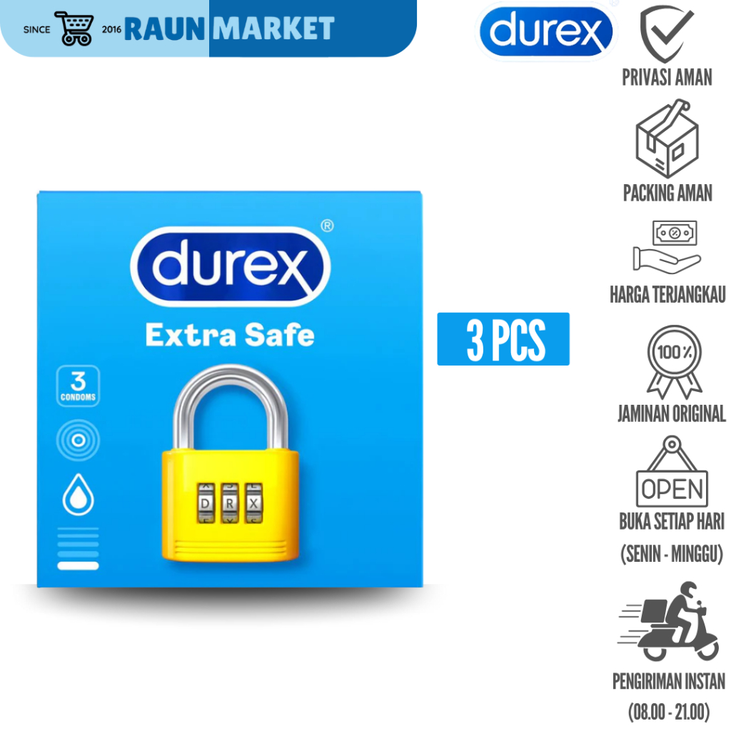 Durex Kondom Extra Safe - 3 Pcs