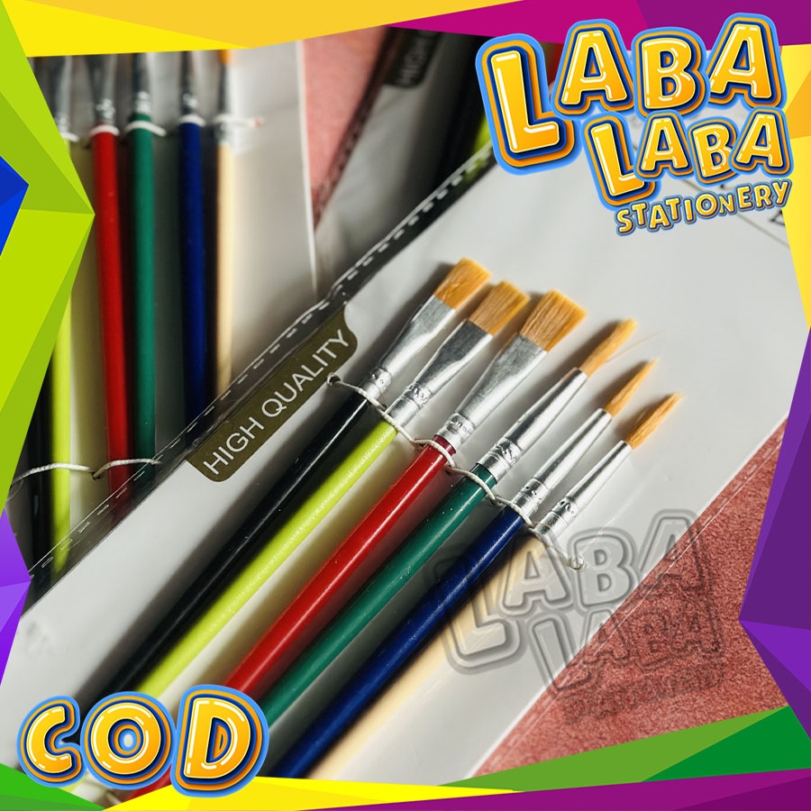 

Kuas Lukis Set ISI 6 PCS Murah Kualitas Oke Bulu Lembut