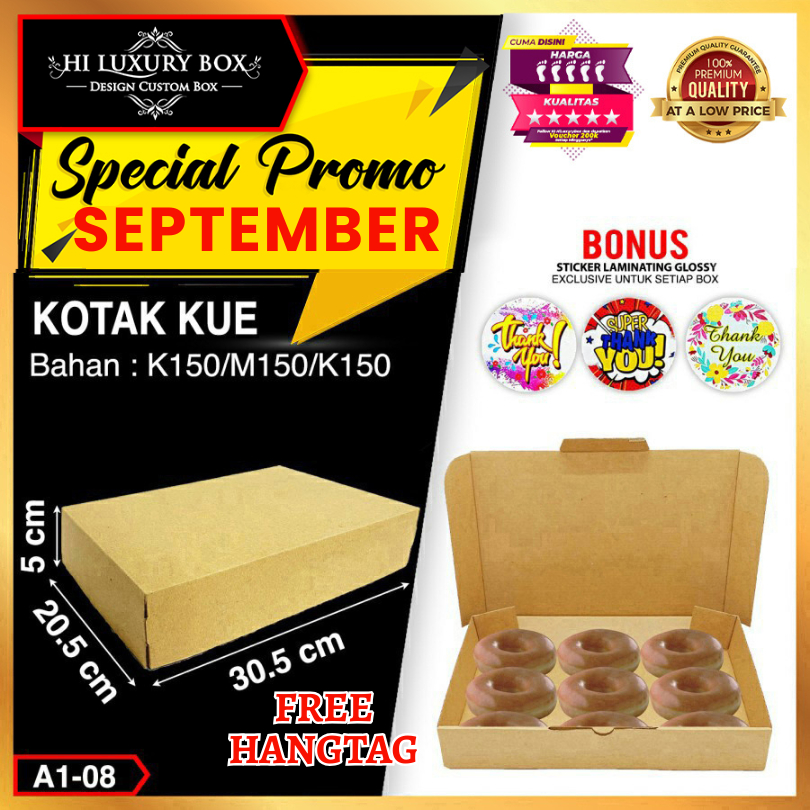 

Kotak Kue | Dus Kue | Kotak serbaguna | Kraft | Murah 30.5x20.5x5