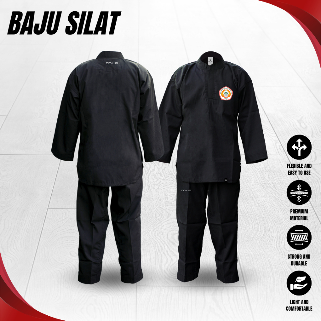 Go-Up Baju / Seragam Pencak Silat IPSI Original Berkualitas Premium Untuk Anak / Dewasa Bahan Polyes