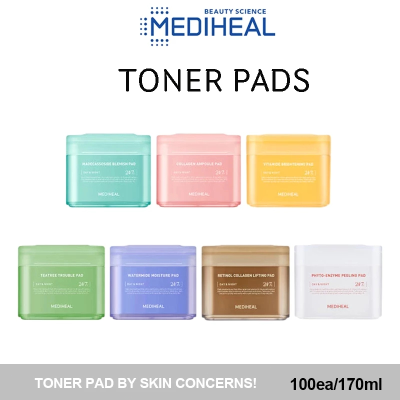 MEDIHEAL Toner Pad Daily Treatment Pad 100EA Toner Pad Muka Wajah / Mediheal Toner Pad