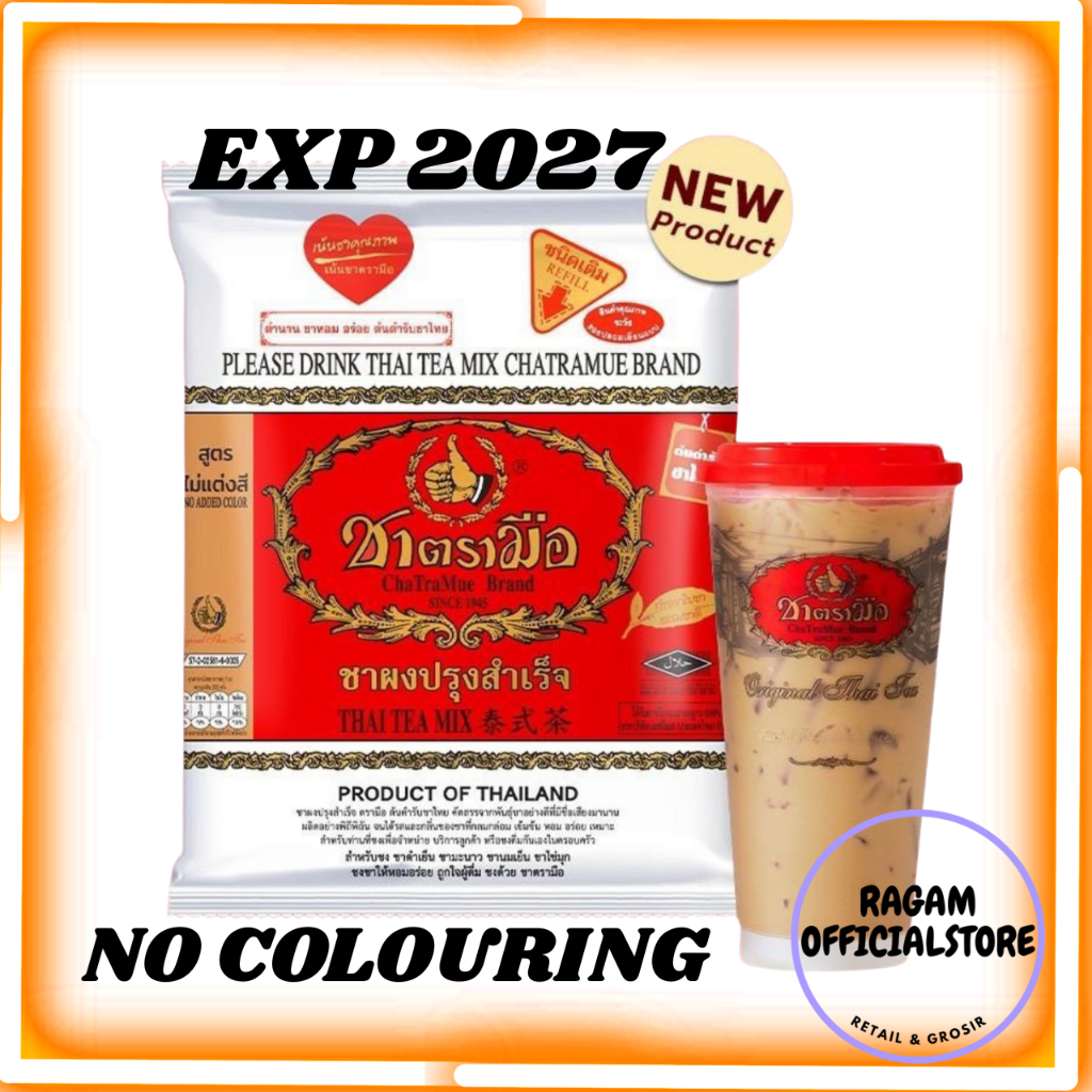 

NATURAL THAI TEA CHATRAMUE BRAND NO COLOURING ( TANPA PEWARNA BUATAN ) 400GRAMS