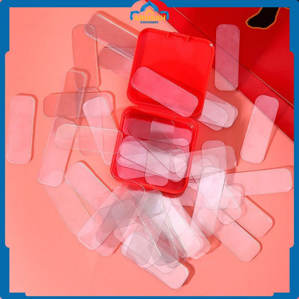

Sticker Double Tape Perekat Transparan Portable / Double Tape Box Mini Isi 60pcs Lakban 2 Sisi Tanpa Bekas / Isolasi Bening Double Sided Serbaguna Amiinah Stationery C904