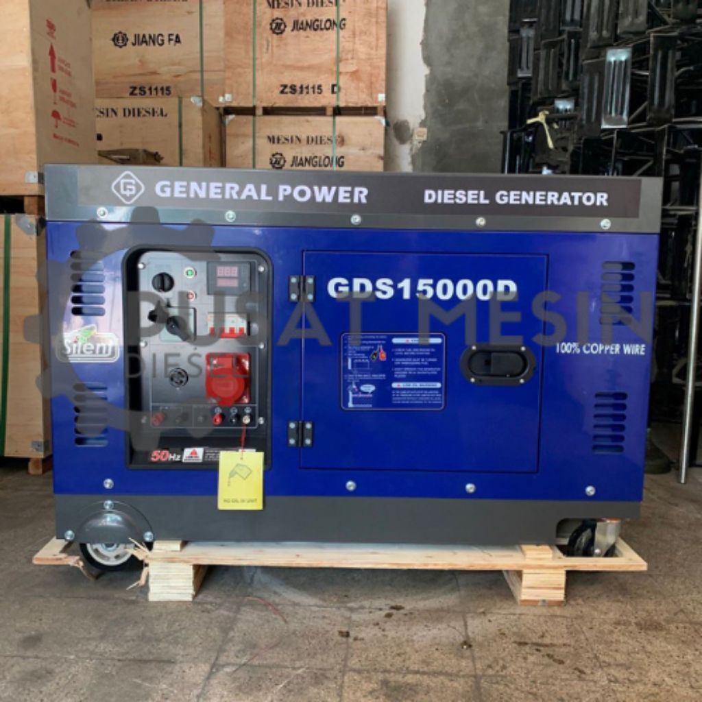 GENSET SILENT SOLAR 10000 WATT GENERAL GDS15000D 3 PHASE