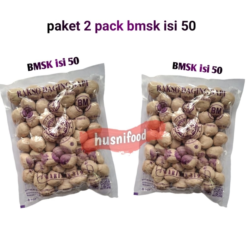 

Paket bundling 2 pack bakso warisan bmsk isi 50 pcs