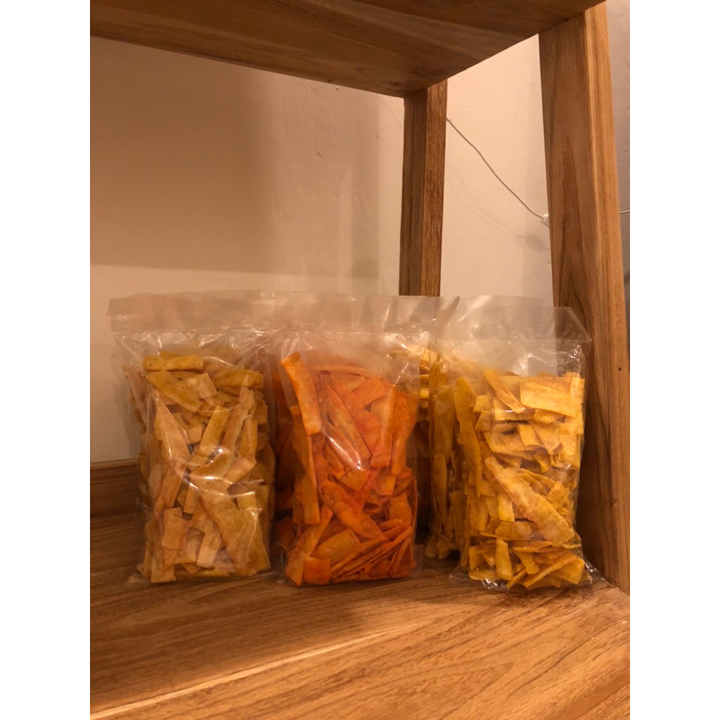 

Manggleng Ketela 200gr – Snack Tradisional Kriuk 3 Rasa (Original, Balado, Jagung Manis)