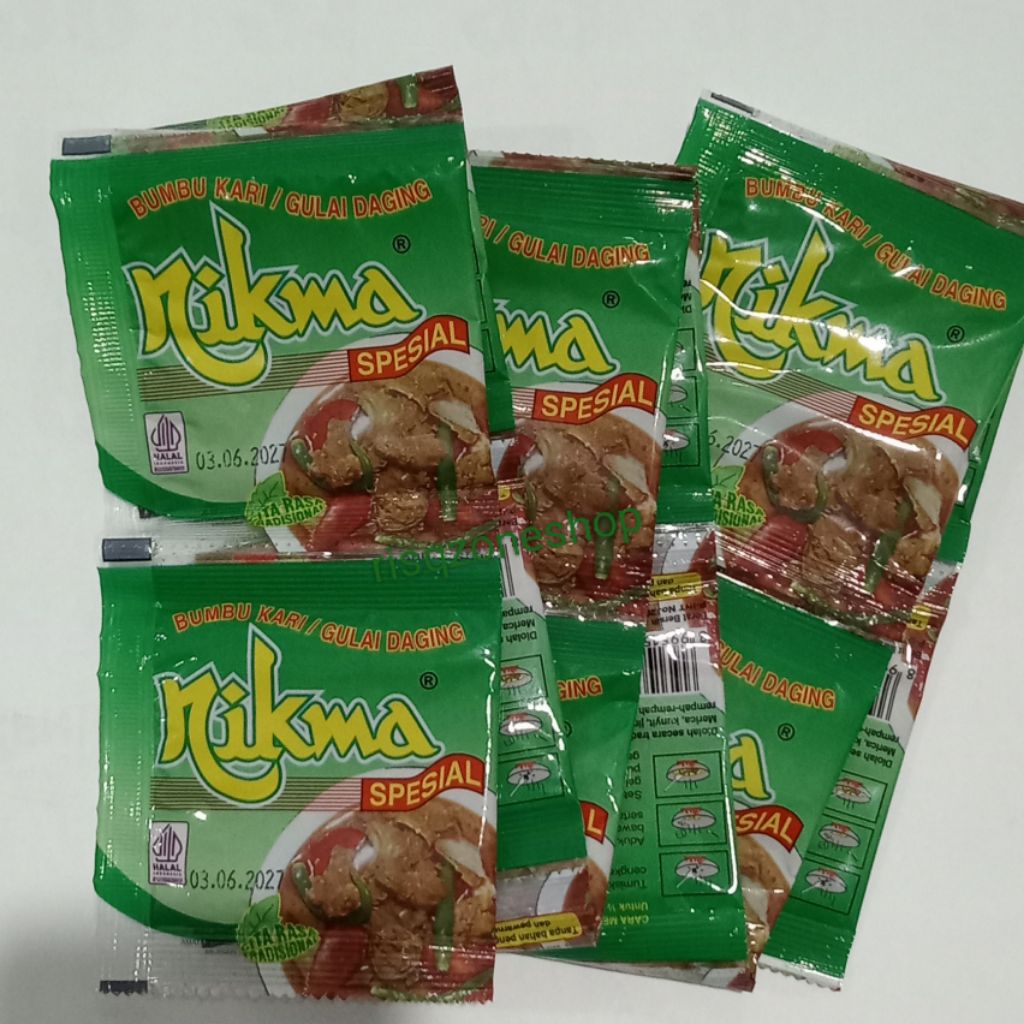 

Bumbu KARI/GULAI DAGING NIKMA Spesial Bumbu Masak Tradisional 1 Renteng 12 X 5 gr