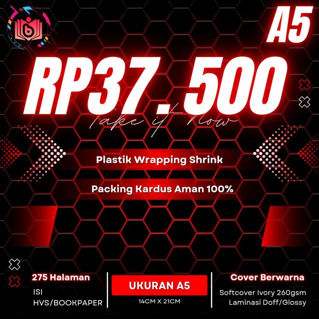 

Paket Cetak Buku Siap Edar Ukuran A5 Hitam Putih