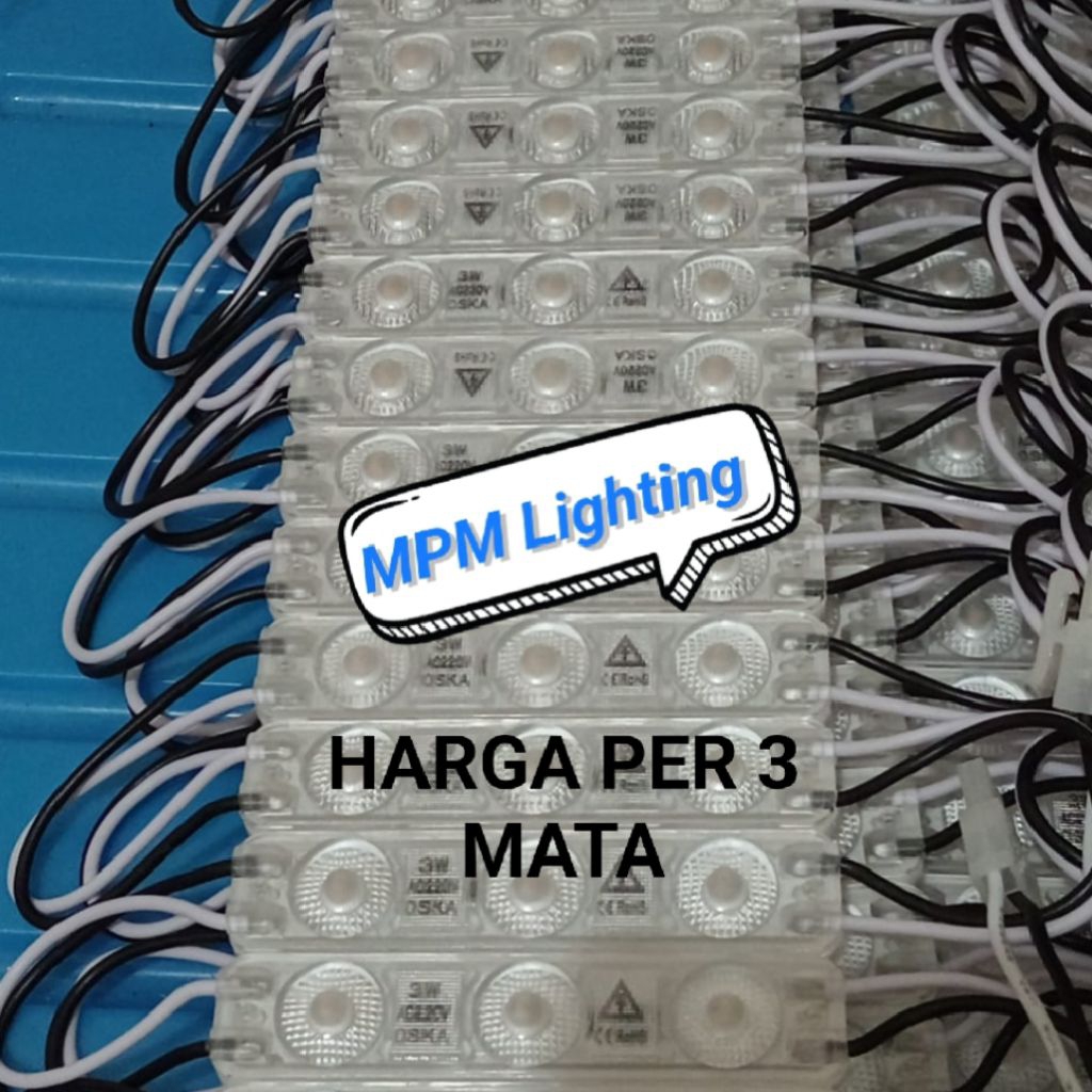 LED Module / LED Strip Module 3 Mata 3 WATT 220V Outdoor/ Strip Light Modul 3W 3 Mata AC220V Outdoor