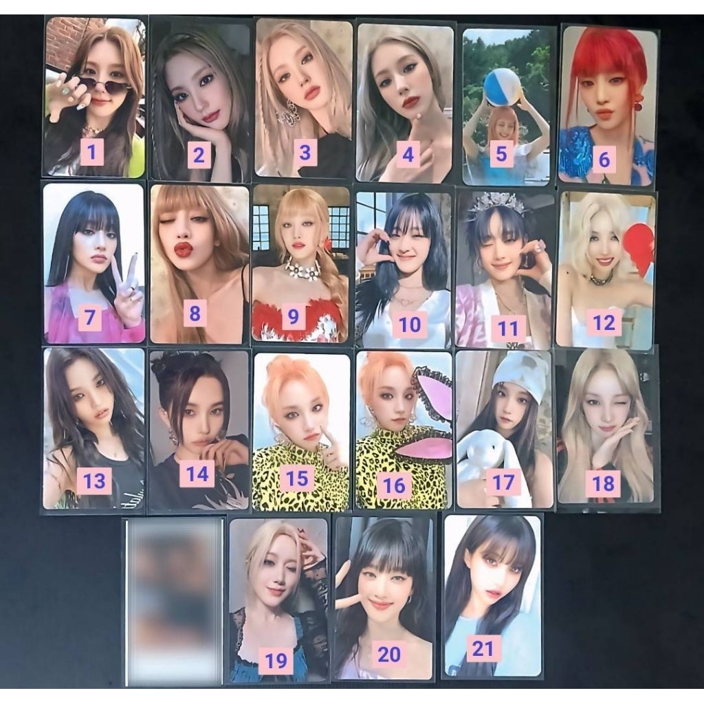 Photocard PC (G)I-DLE idle album Miyeon Minnie Soyeon Yuqi Shuhua