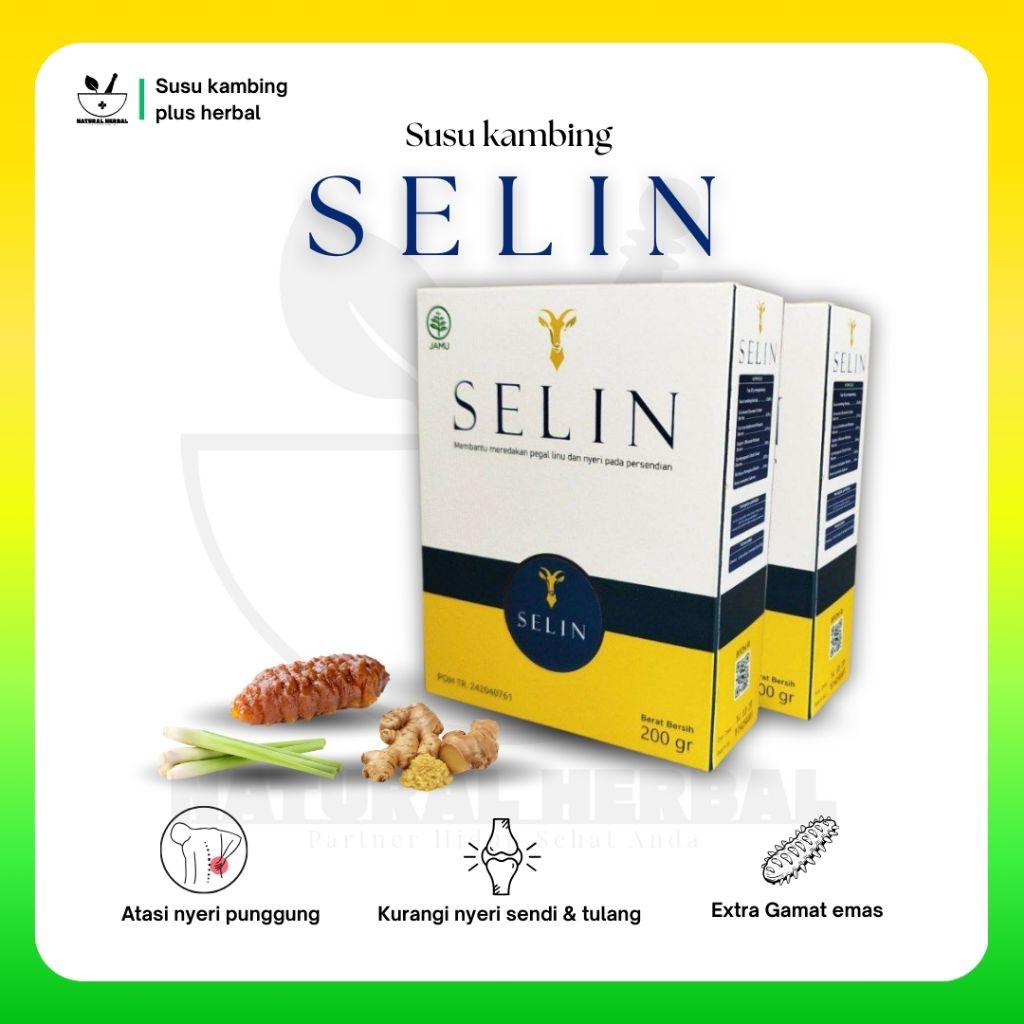 

Susu Kambing Herbal Selin 200gr Atasi Semua Masalah Sendi dan Tulang