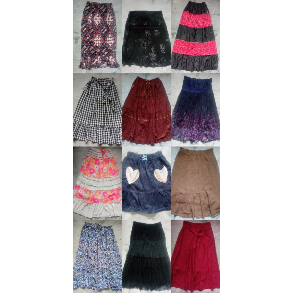 UP (UPDATE 30/09/2025) SERBA SERBI ROK CANTIK ROK LILIT BATIK GOLDD BIRU KONDANGAN PL ROK PANJANG KA
