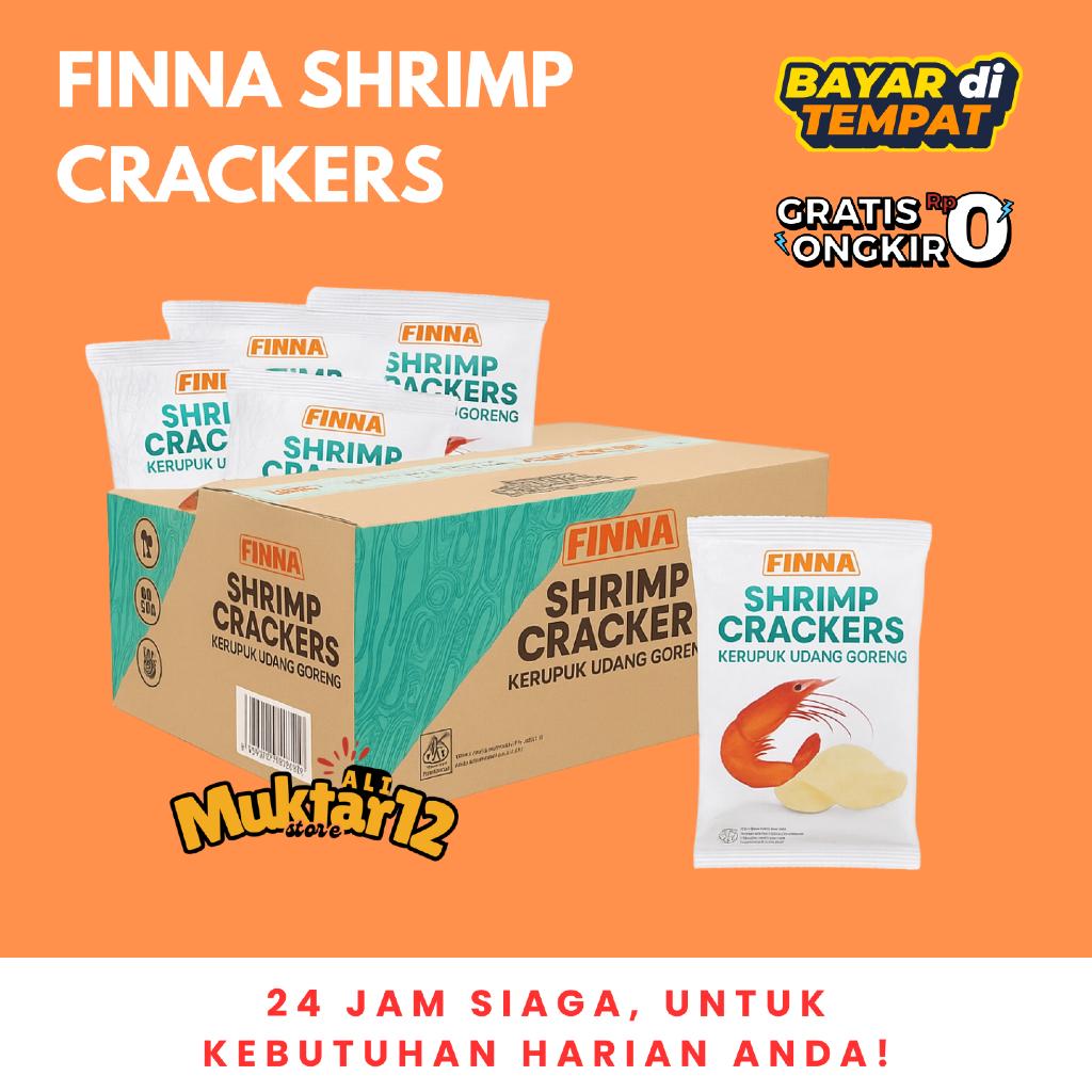 

Finna Kerupuk Goreng Udang dan Bawang Kemasan 10gr | 1 Karton Isi 120pcs