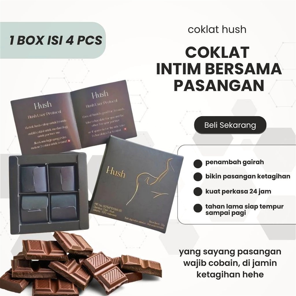 

Ready Stok! Hush chocolate Dark Chocolate for couple 32 gram Untuk Hubungan Suami Istri