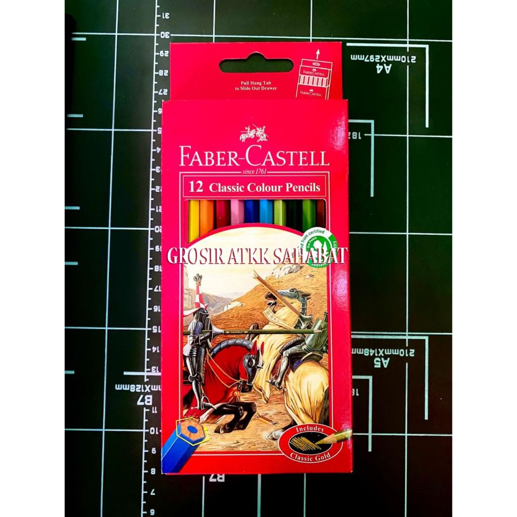 

Faber-Castell Classic Colour Pencil 12S Pensil Warna Kayu 12 Warna Panjang - Kelir Kayu