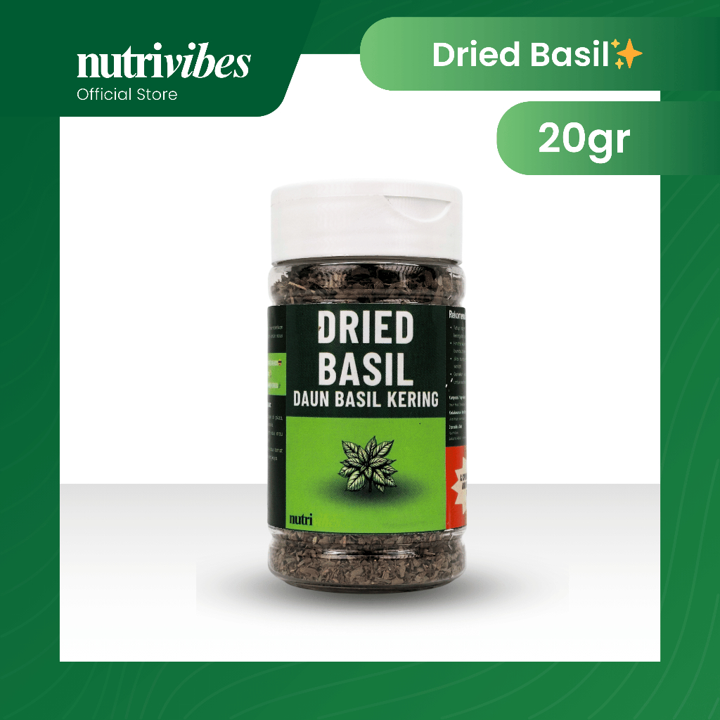 

Basil Kering / Dried Basil 20gr - Nutrivibes