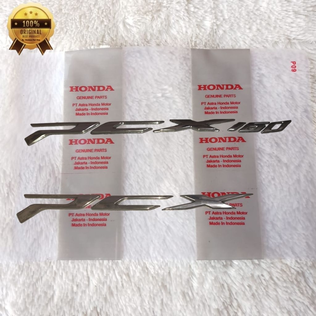 emblem stiker body samping pcx 160 3D warna gold original