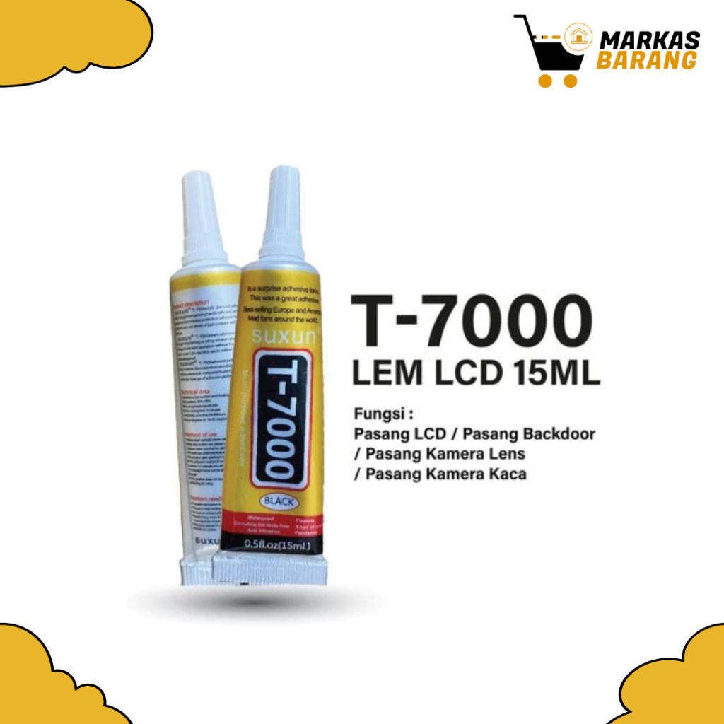 

Lem T-7000 Lem Kaca LCD HP Touch Screen 15Ml