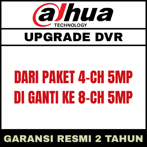 Upgrade DVR DAHUA 5MP 4 Channel Ke 8 Channel