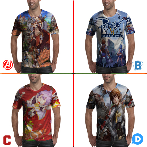 Fullprint Tshirt Ragnarok M Eternal Love | Kaos Full Print Bahan Polyester Jersey | PO 3 Hari
