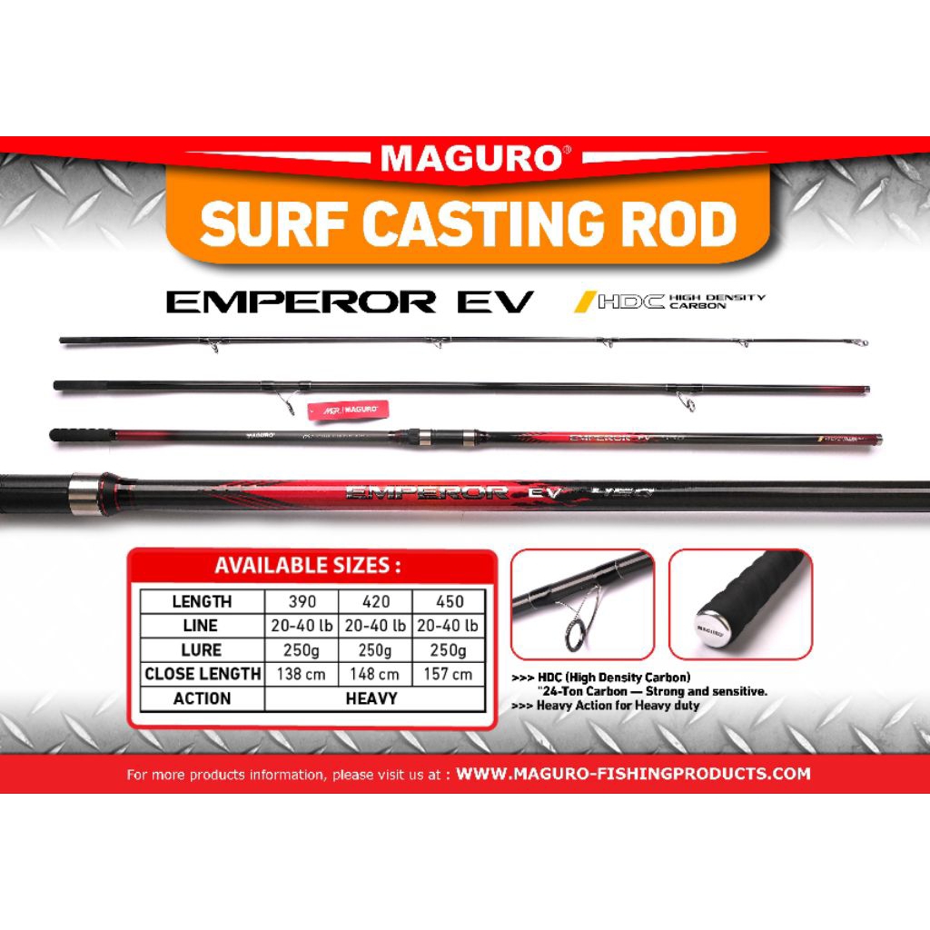 Joran Maguro EMPEROR EV-X | EMPEROR EV | Joran Tebing | Telescopic Rod | Joran Casring | Joran Pasir