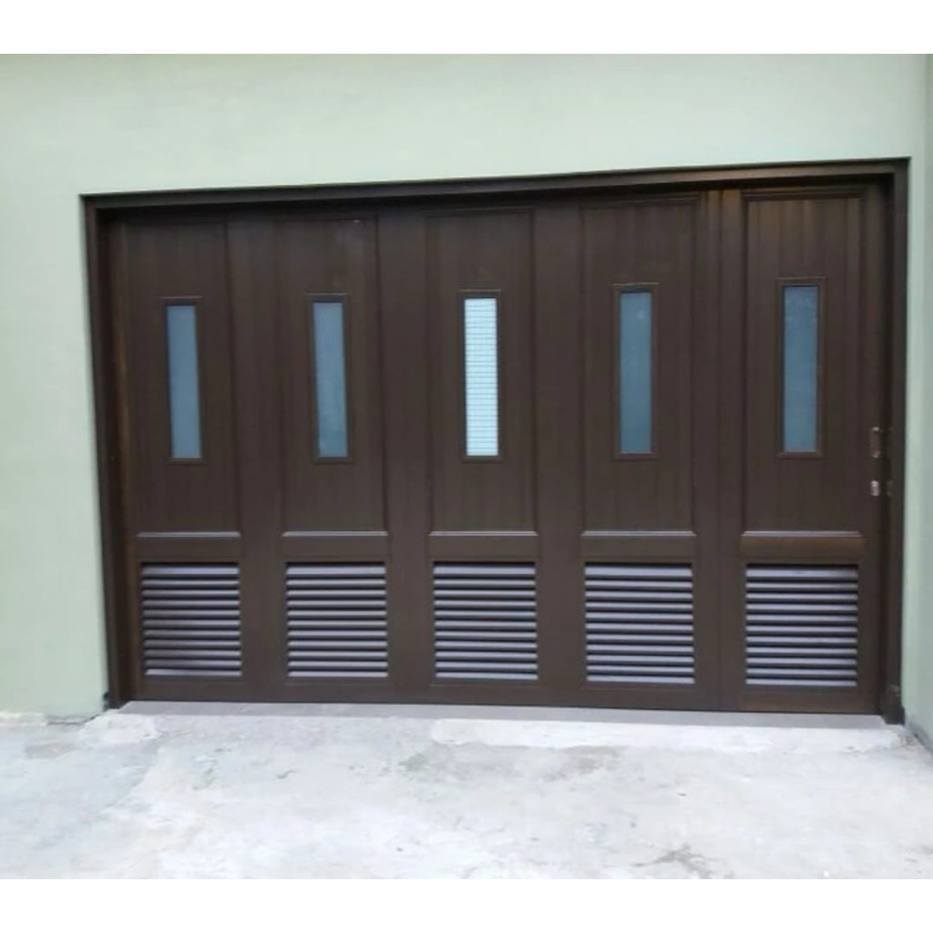 Pintu Garsi Kombinasi Kaca,Spanrell dan Jalusi Aluminium