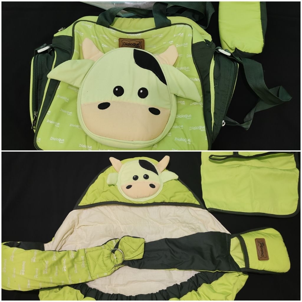 Preloved Eks Kado (1 Paket) Gendongan + Tas Dialogue Baby Milky Series Thrift Bekas Murah (Jember)