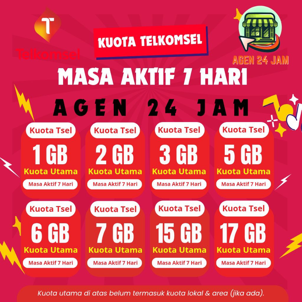 PAKET DATA TELKOMSEL MASA AKTIF 7 HARI | KUOTA INTERNET TELKOMSEL MINGGUAN MURAH 24 JAM FAST RESPON