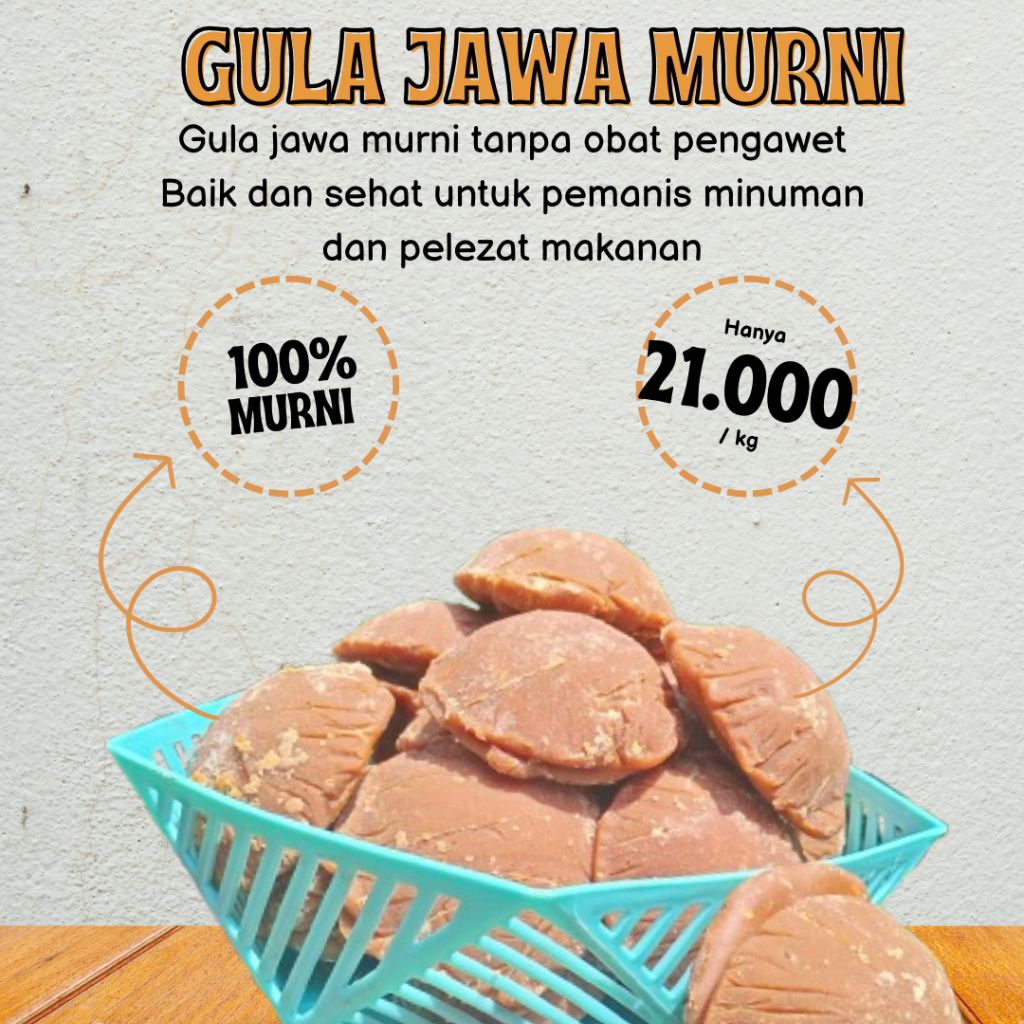

gula merah kelapa asli 100%/Gula jawa merah premium 1 kg