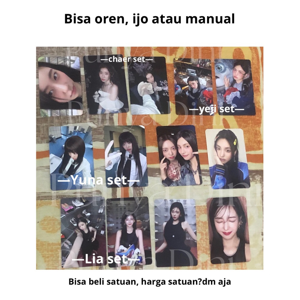 PHOTOCARD (PC) PHOTOPACK POLAROID ITZY (RYUJIN, LIA, CHAERYONG, YUNA, YEJI) OFFICIAL GOLD
