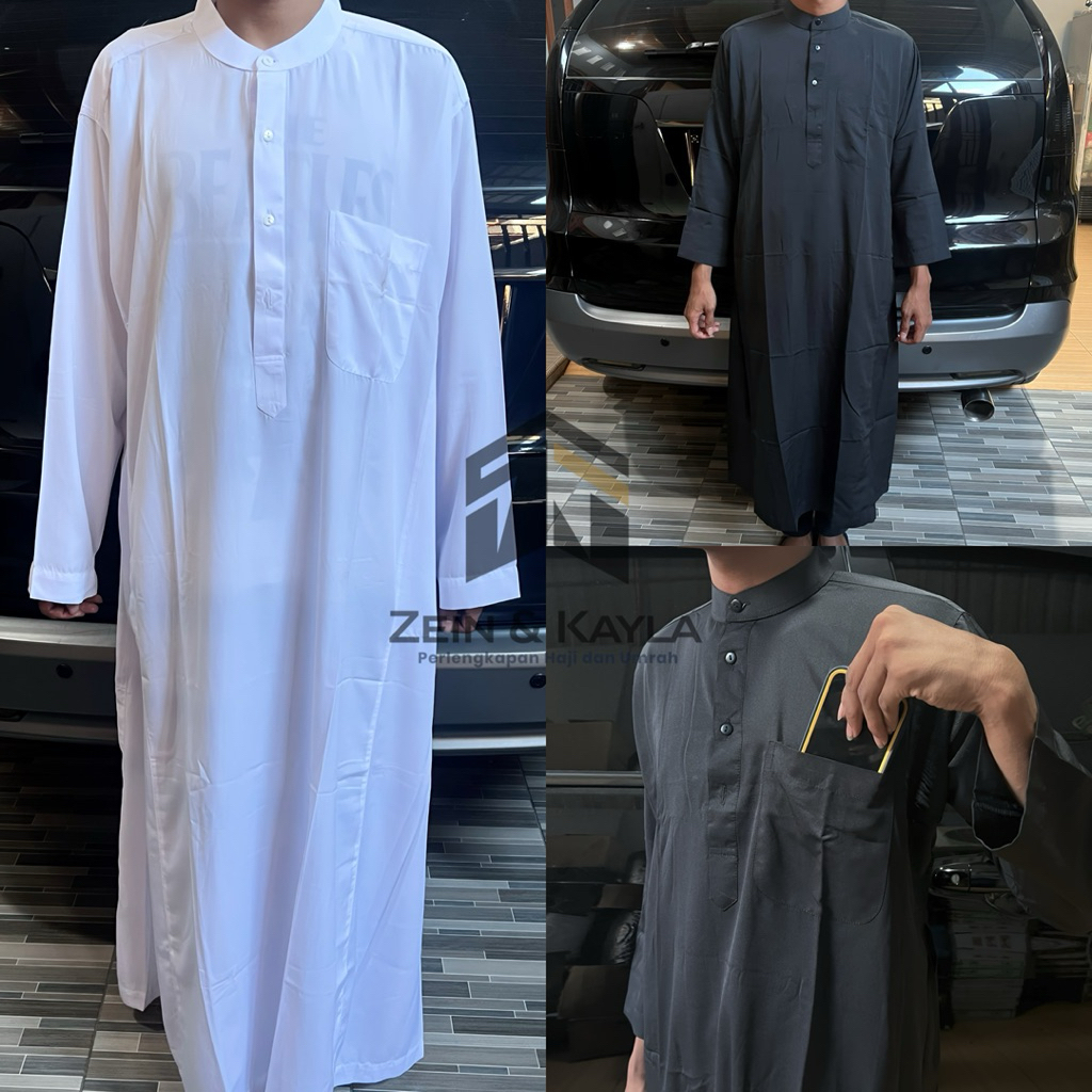 Baju Gamis Anak Laki-Laki Putih & Hitam Polos No.5 - No.16 Jubah Putih Polos Anak-anak Gamis Polos A