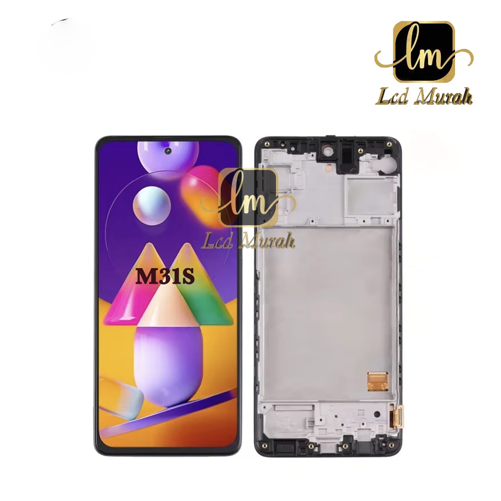 LCD MURAH For Samsung M31S - M317 OLED +FRAME HITAM