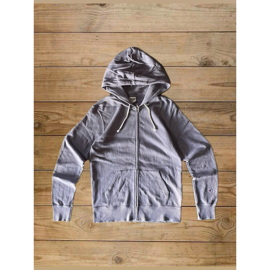 ZIPPER HOODIE / ZIP HOODIE CHAMPION LILAC / UNGU MUDA SECOND ORIGINAL