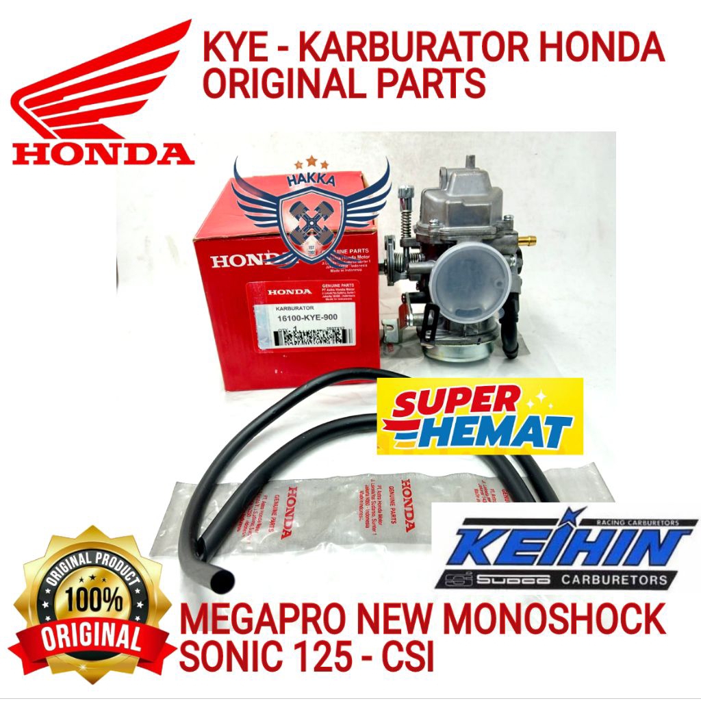 KYE ORIGINAL KARBURATOR HONDA MEGAPRO NEW MONOSHOCK, KARBURATOR MEGAPRO NEW MONOSHOCK, KARBURATOR ME