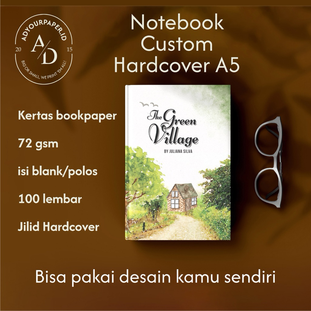 

Notebook Custom A5 polos 100 lembar handmade