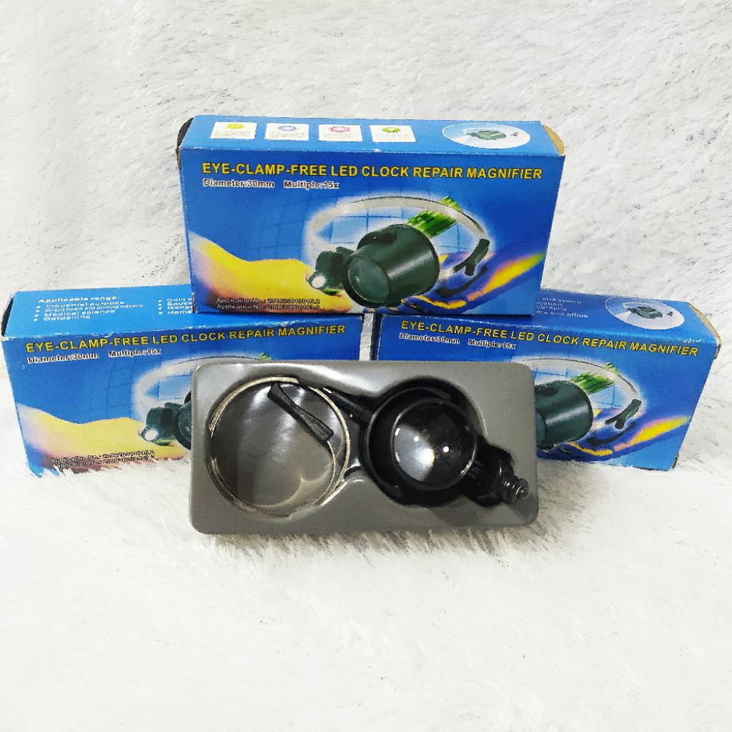 

Kawat Lup+kaca pembesar+Lampu