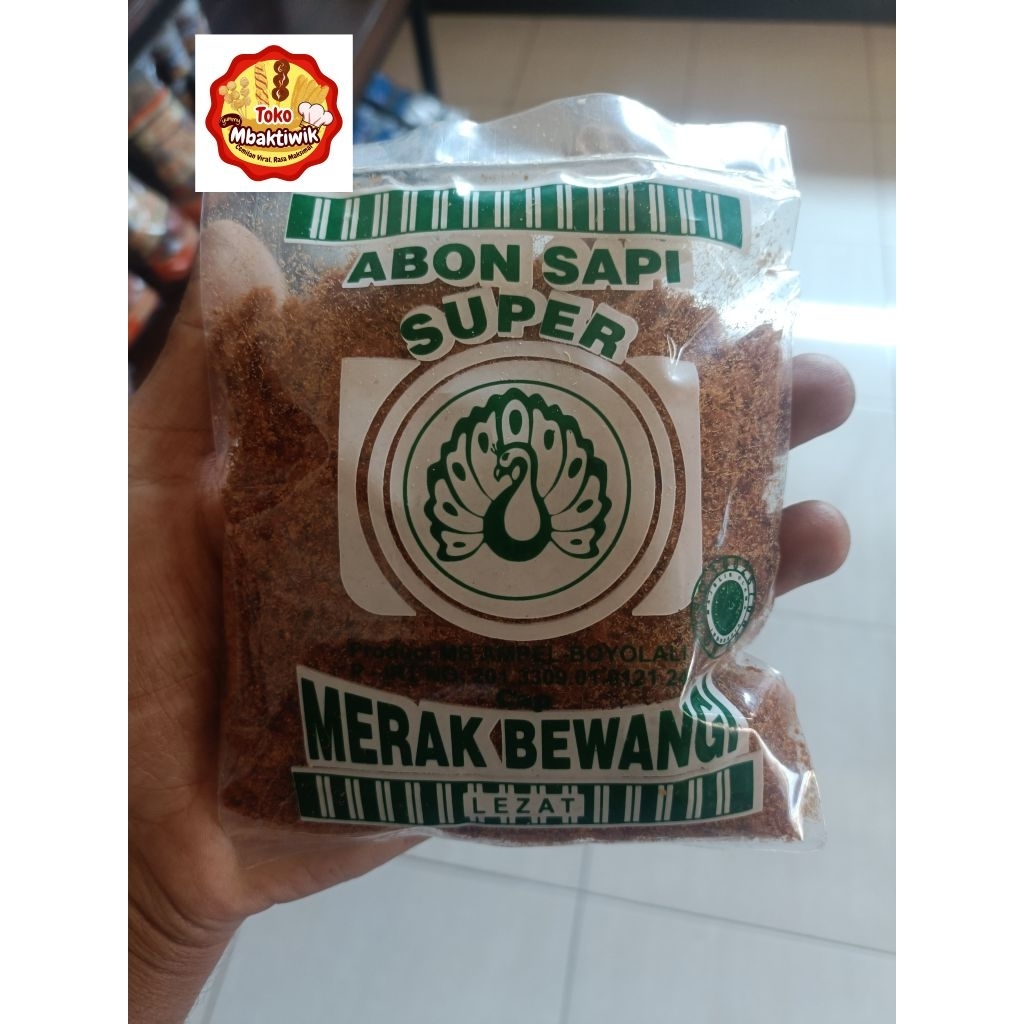

abon sapi super cap merak bewangi 100 gram hijau