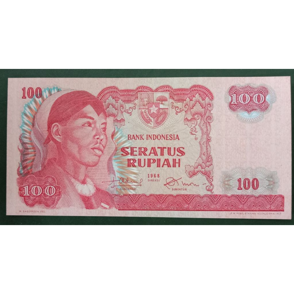 UANGKUNO 100 RUPIAH SUDIRMAN THN 1968