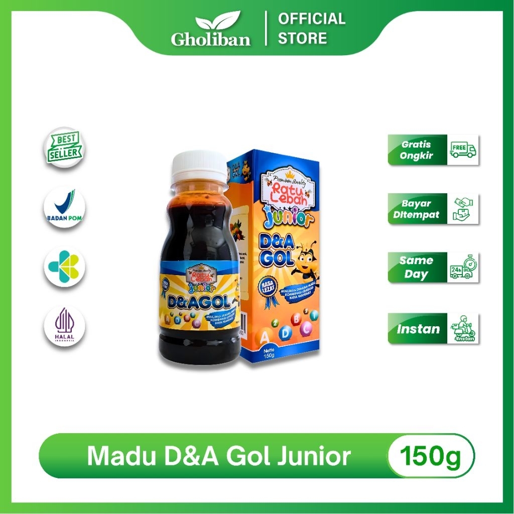 

RATU LEBAH Junior Madu D&A Gol 150g Menunjang Nutrisi Anak