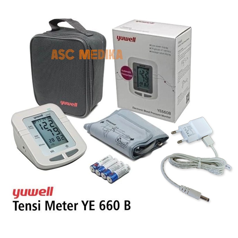 Tensimeter Digital Yuwell YE 660B Plus Adaptor / Tensimeter Original Yuwell + Adaptor