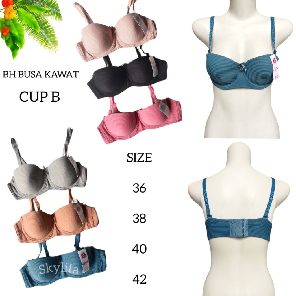 1 PCS Bh Bra Busa Kawat 292 Toyazi Cup B Wanita Remaja Dewasa Ukuran 36 38 40 42 Murah Berkualitas