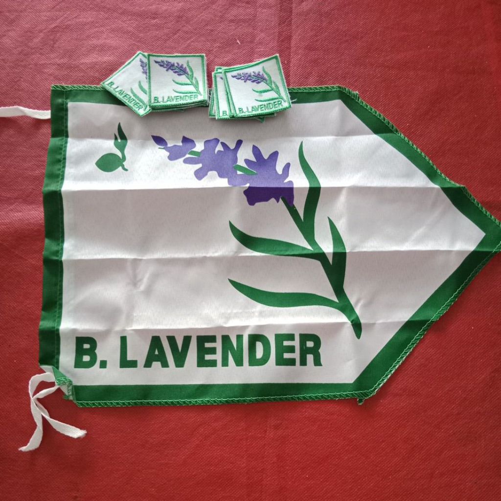 Bet Regu LAVENDER  -  Bet Tanda Regu Bunga Lavender Bordir - Badge Regu Pramuka