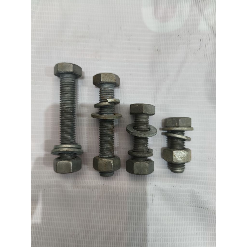 Baut M 12×35 baut M 12×40 Baut M 12×45 Hot dip Galvanis