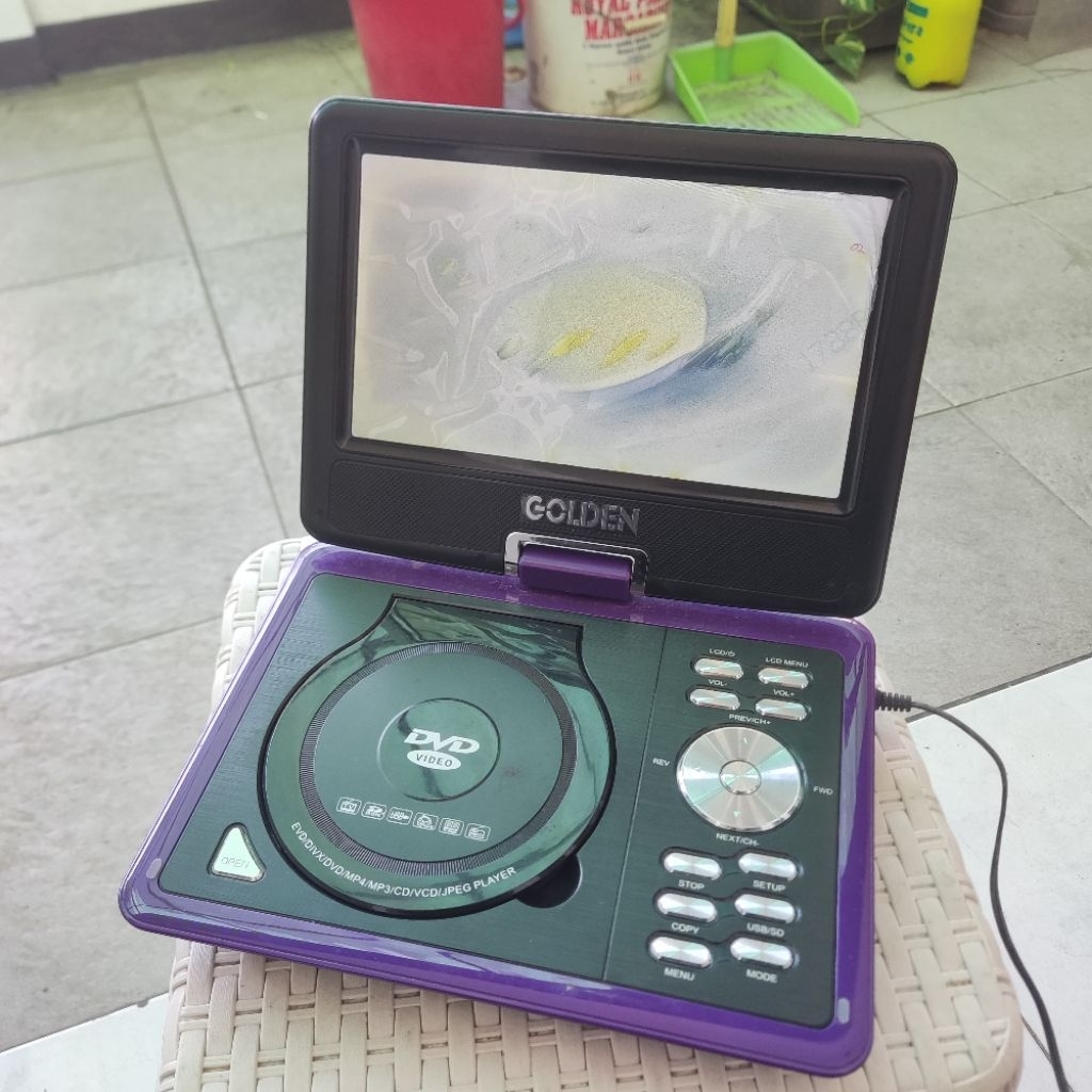 MINUS mini dvd portable GOLDEN tv vcd 2nd second bekas preloved seken