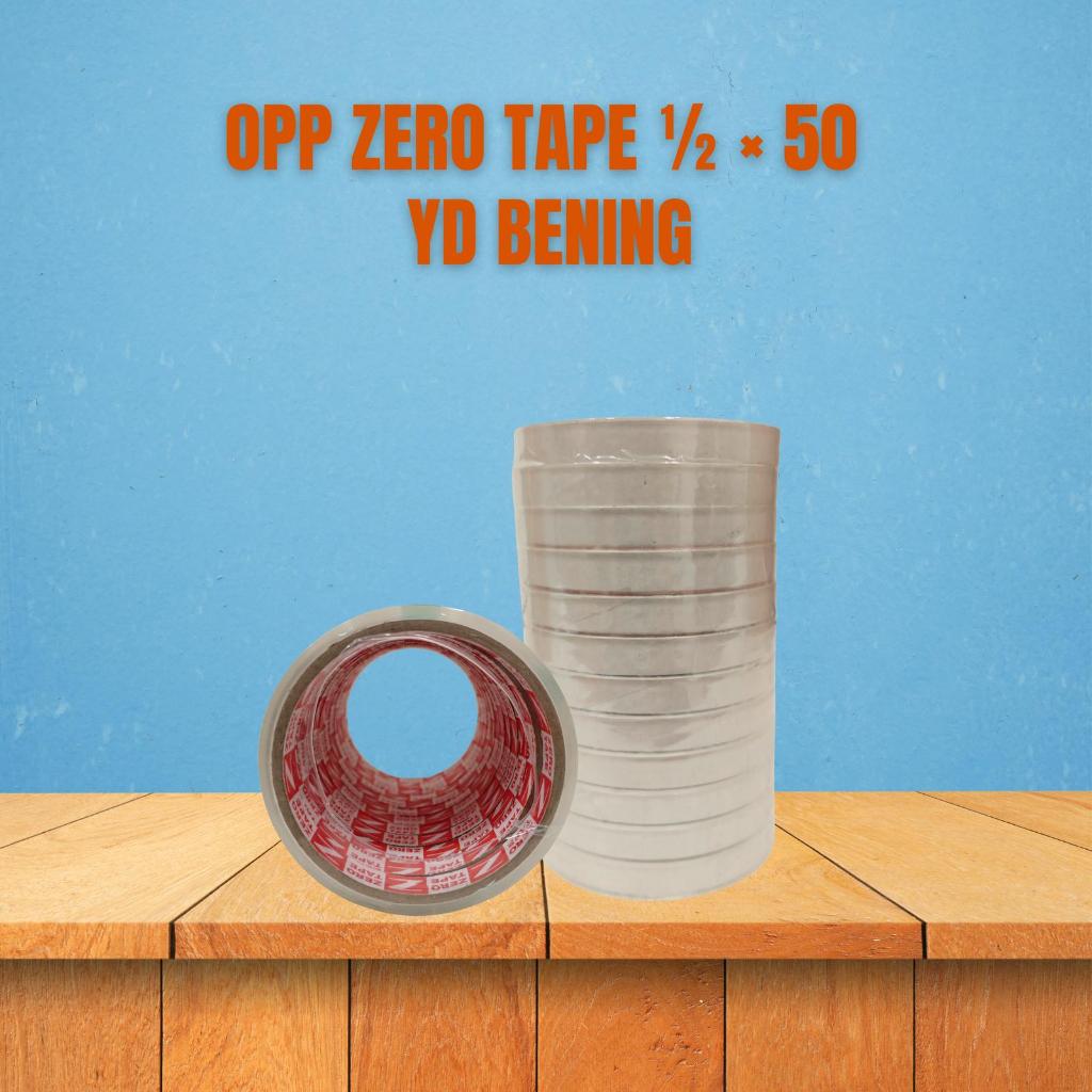 

selotip Isolasi OPP Zero Tape ½ × 50 Yd Bening 1 PCS