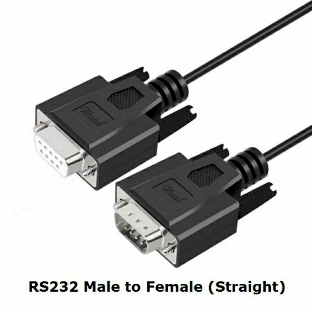 KABEL SERIAL DB9 MALE TO FEMALE 3M straight/Lurus High Quality Black - KABEL DB9 3 METER RS232 DB-9